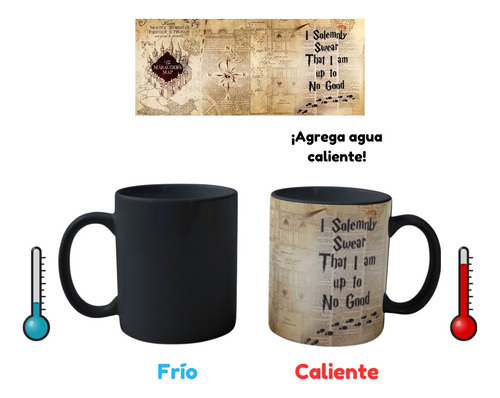 Taza Mug Magico Harry Potter Mapa Del Merodeador Con Frase