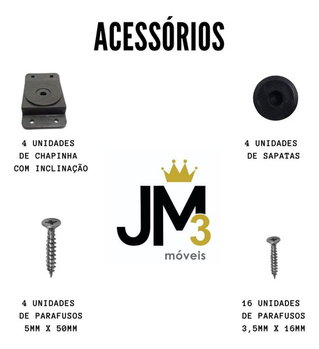 Kit 4 Pés Palito 100% Madeira Maciça 35cm P/ Rack Sofá Mesa De Cabeceira Aparador Buffet Puff Mesas Laterais Mesas De Centro Penteadeira Jm3 Móveis