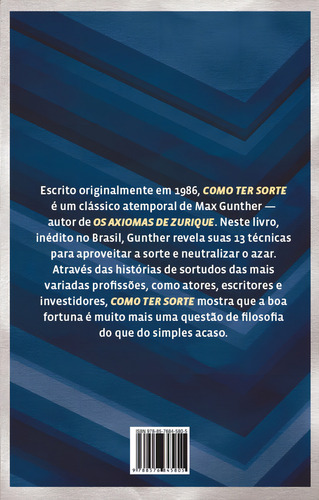 Como ter sorte: Treze técnicas para descobrir e aproveitar grandes oportunidades profissionais, de Gunther, Max. Editorial Best Business, capa mole em português, 2012