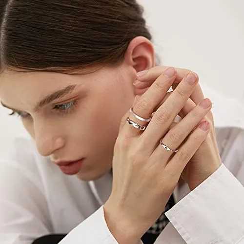 Anillos de acero inoxidable para damas new arrivals