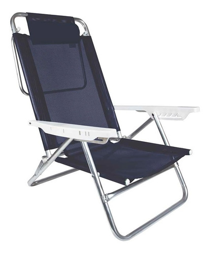 Silla Playera Mor Reposera Plegable Aluminio 6 Posiciones 