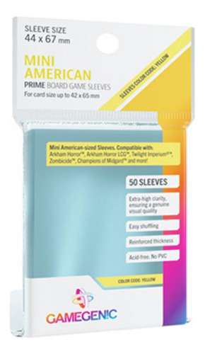Gamegenic: Prime Mini American-sized Sleeves (50 Unidades)