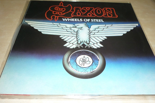 Saxon Wheels Of Steel Vinilo Japon 10 Puntos Insert