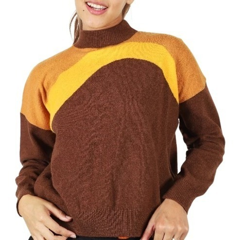 Sweater Estampa Combinado Tendencia Folk Nueva Temporada 