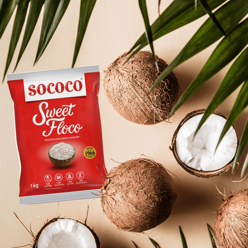 Coco Flocos Úmido Sweet 1kg - Sococo