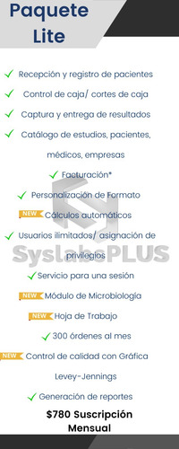 Software Para Laboratorios Clínicos Syslabsplus Lite (web)