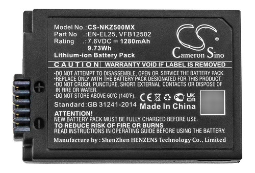 Bat. Compatible En-el25 Para Camaras Nikon Z50 Fact A O B