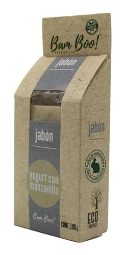 Imagen 6 de 9 de Jabón Natural Yogurt Con Manzanilla 100 G Bam Boo! Lifestyle