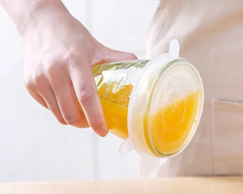 6 Pzas Tapa De Silicona Elástica Flexible Alimentos Cocina