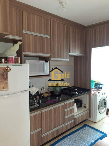 Apartamento Com 2 Dormitórios Para Alugar, 46 M² Por R$ 1.200/mês - Jardim Heitor Rigon - Ribeirão Preto/sp - Ap1966