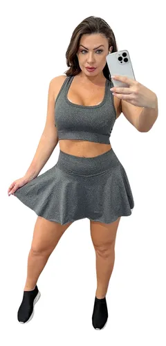 Roupa de sales academia short saia