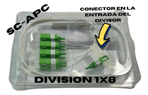 Paq 2 Pz Spliter ( Divisor ) De Fibra Optica 1x8 Kit Sc/apc