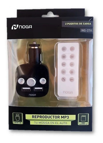 Imagen 1 de 7 de Transmisor Fm Noga Ng-27a Auto Bluetooth 3,5mm - Factura A B