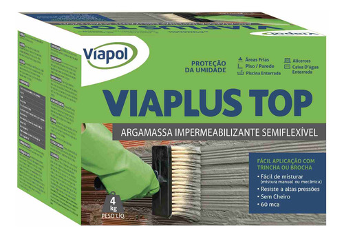 Viapol Revestimento Impermeabilizante Semiflexivel 4kg