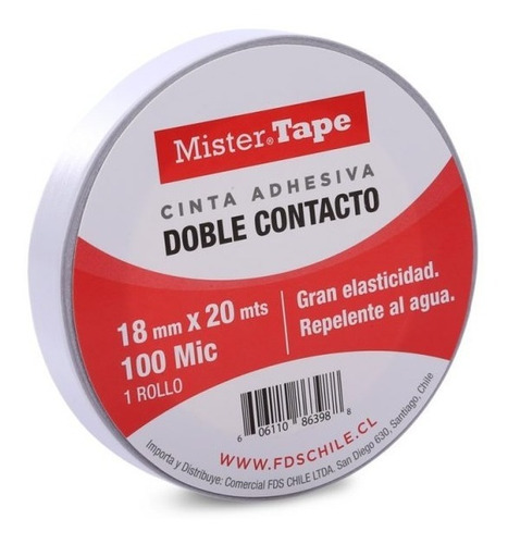 Pack 4 Cintas Doble Faz 18mm 20mt / Artesano Libreria