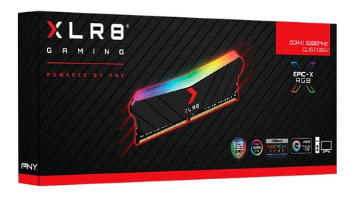 Imagen 12 de 12 de PNY XLR8 Gaming EPIC-X RGB MD8GD4320016XRGB 1 8 GB - Negro - RGB