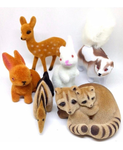 Conejo Conejito Mini Animales Bosque Felpa Torta Caketopper