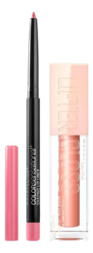 Pack Maybelline:lip Lifter Gloss Stone+sens Delin Pastelpink