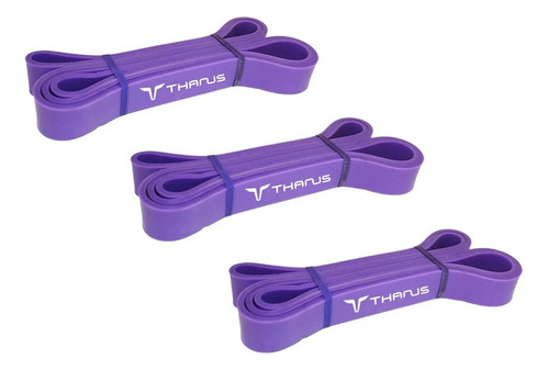 Kit 3 Super Band Elástico Extensor Cross Training Forte Roxa