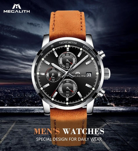 Relojes Hombre Marca Megalith 0050m Deportivo Elegante Caja