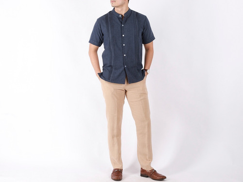 Imagen 2 de 7 de Guayabera Yucateca En Cuello Mao, Modelo Chapap.