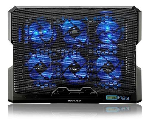 Cooler Para Notebook Com 6 Fans Led Azul Hexa Cooler - AC282