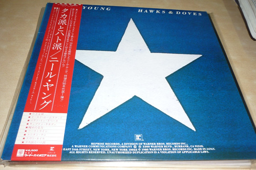 Neil Young Hawks Doves Vinilo Japon 10 Puntos Obi Insert (Usado)