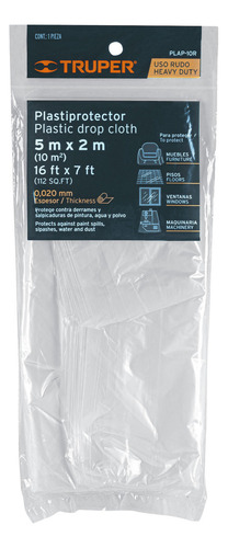 Plastiprotector 5 X 2m Uso Rudo Truper