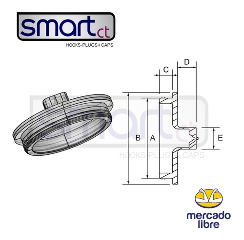 Imagen 2 de 5 de Smart Ct / Smptm-3/4 Pipe Thread Mask Yellow