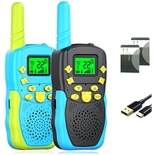 Walkie Talkies Recargables Niños, 22 Canales, Juguete ...