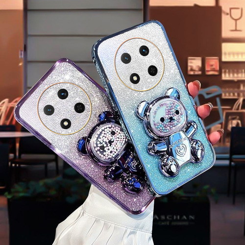 Funda Para Honor Magic 7 Lite 5g Oso Cuentas Polvo Flash