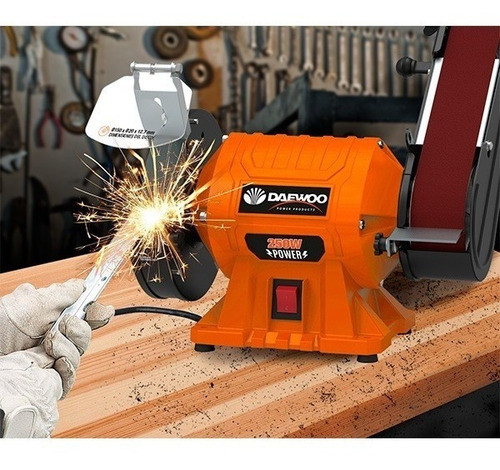 Imagen 2 de 2 de Amoladora Banco Lijadora De Banda Combinada Daewoo Afilador