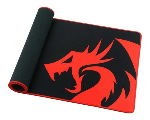 Imagen 2 de 2 de Mouse Pad Redragon P006 Kunlun de goma y tela l 420mm x 880mm x 4mm negro/rojo