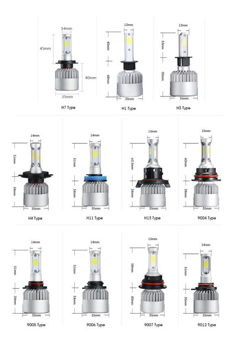 Imagen 8 de 9 de Focos Led Luces Vehículo 16000 Lumenes H1 H3 H4 H7 H8 H11 88