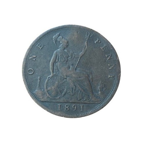 Inglaterra- Moeda One Penny 1891