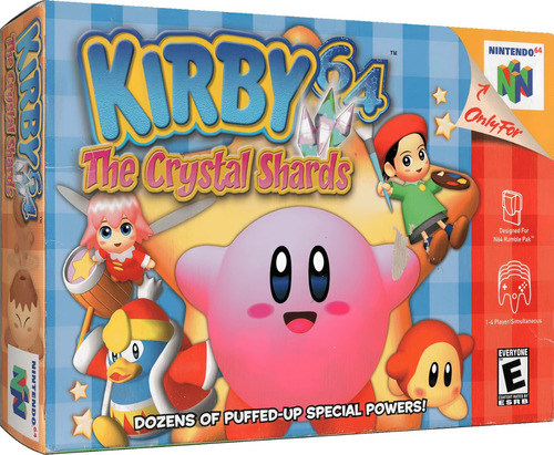 Protector Juegos Retro Caja De Plástico Laminado Kirby 64