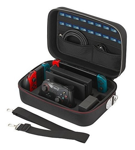 Vikena Deluxe Funda De Viaje Y Almacenamiento Para Nintendo 