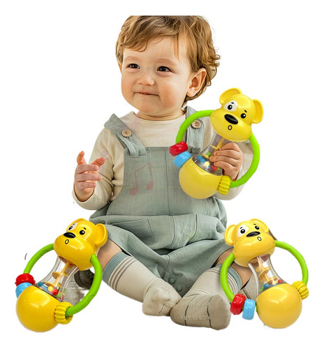 Juguetes De Educación Temprana De Goma Suave Para Bebés Color Amarillo