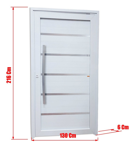 Porta De Pvc Pivotante 216x130cm Premium Tecplus100 Wt