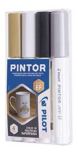 Marcador Pintor Extra Fino Bco Negro Dorado Plateado Pilot