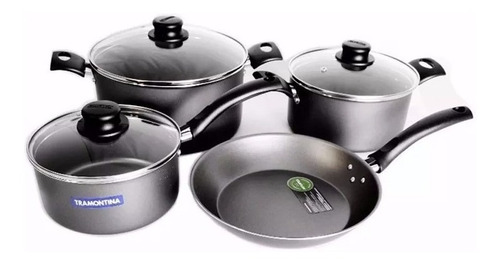 Set Juego Bateria De Cocina Ollas 7 Piezas Tramontina Turim