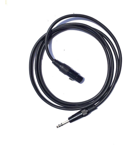 Imagen 2 de 2 de Cable De Xlr Hembra A Plug 6.3 Trs De 3 Metros