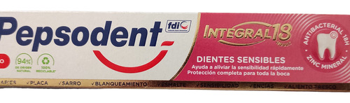 Pasta Dental Pepsodent Integral Dientes Sensibles 