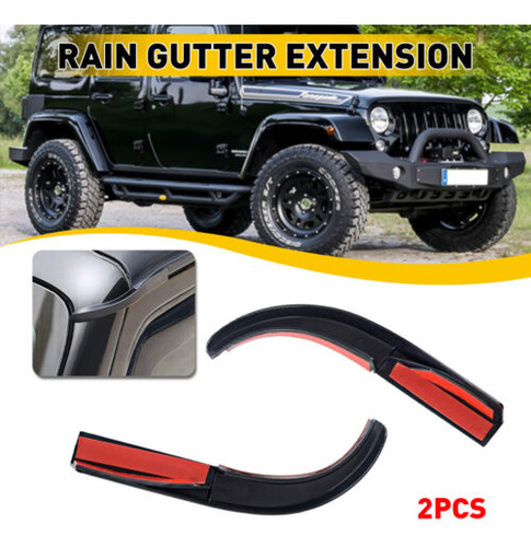 2x For Jeep Wrangler Jk 2007-2017 Water Rain Gutter Guar Ggg