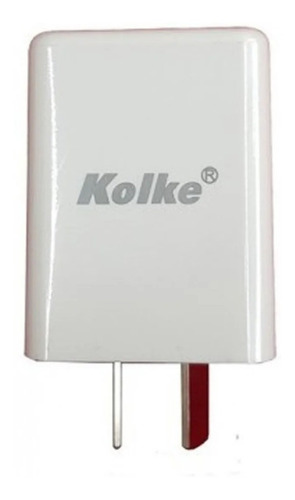 Cargador Celular Tablet Usb A 220v Kolke 5v 2a Kcr-230 Color Blanco