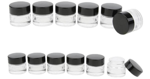 12 Unidades 5g De Cristal Tarros Crema Botella Maquillaje