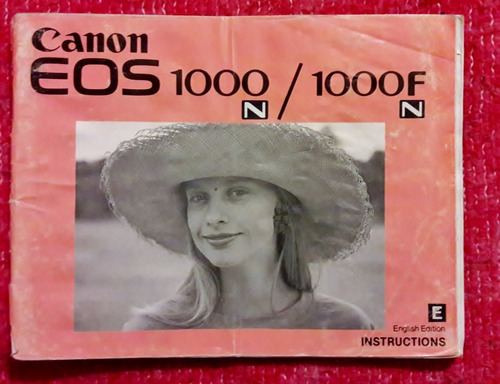 Manual Original Canon Eos 1000n- Fn Impreso Inglés Ver Fotos