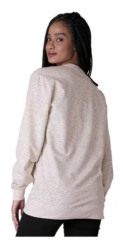 Sudadera Sin Capucha Mujer Beige