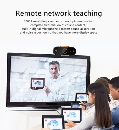 Cámara Web Hd Con Usb Zoom Con Micrófono, Para Vídeo, Chat