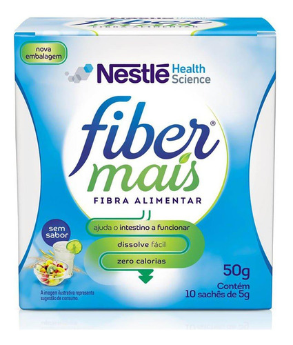 Suplemento De Fibras Nestlé Fibermais Sachê 10 Un 5g Cada